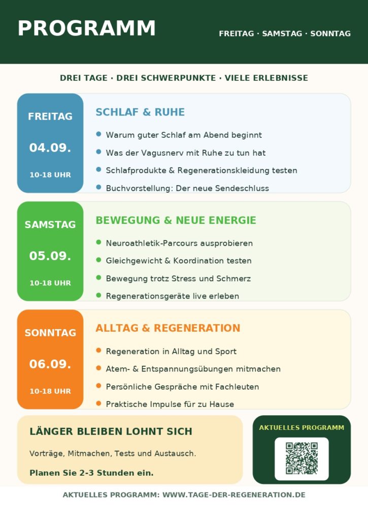 Tage der Regeneration 2026 Programm